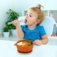 Eudgs New Children Tableware Baby Silicone Complementary Food Double