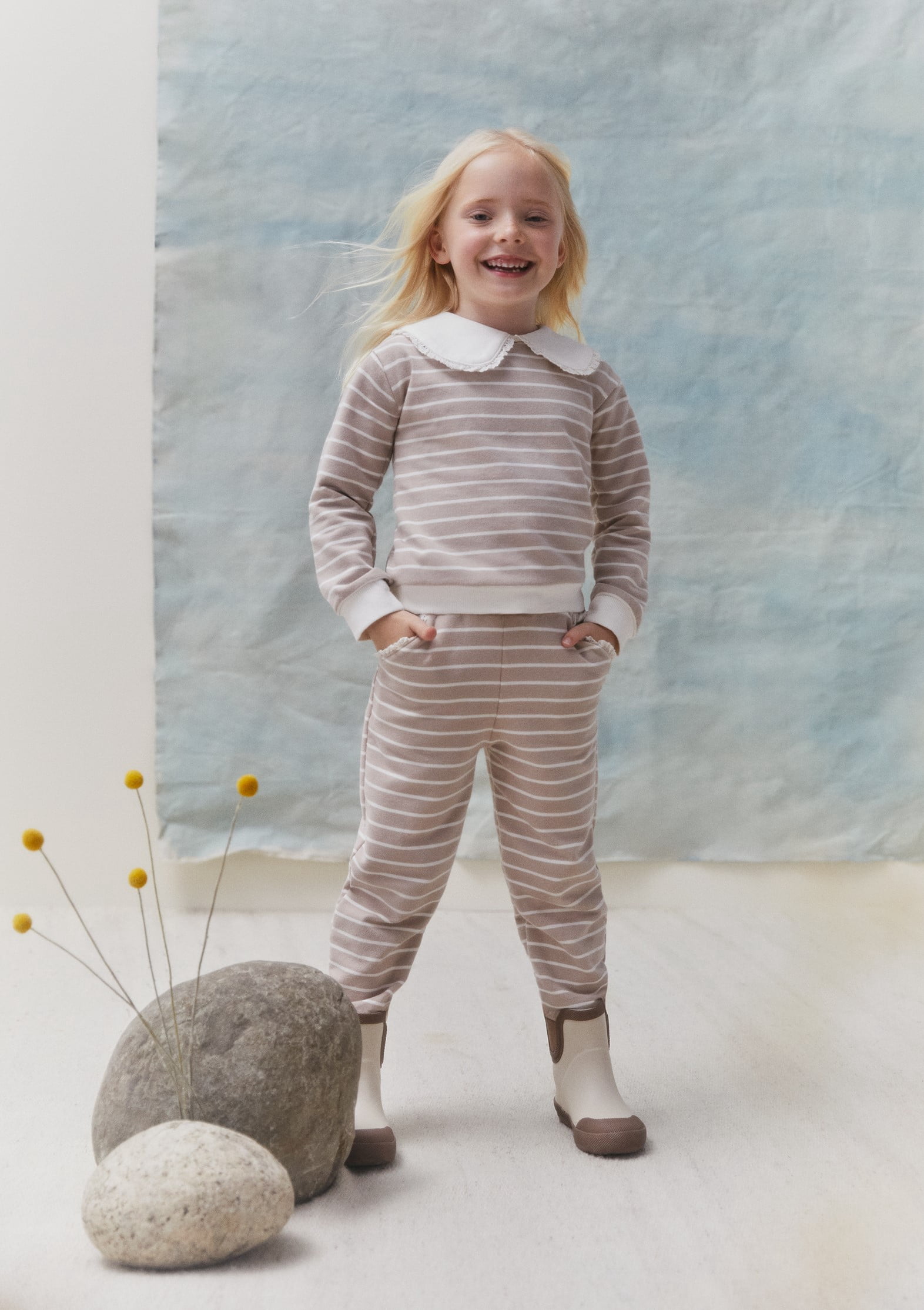 easy-peasy Toddler Girl Peterpan Collar Sweatshirt, Sizes 18M-5T