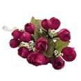 thumbnail image 3 of Mdesiwst 1Pc 15 Heads Artificial Rose Silk Flower Camellia Peony Bouquet Party Room Decor, 3 of 4