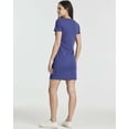 thumbnail image 4 of 3 Pack: Women's Ribbed Knit Short-Sleeve V-Neck Swing T-Shirt Casual Dress (Available In Plus), 4 of 6