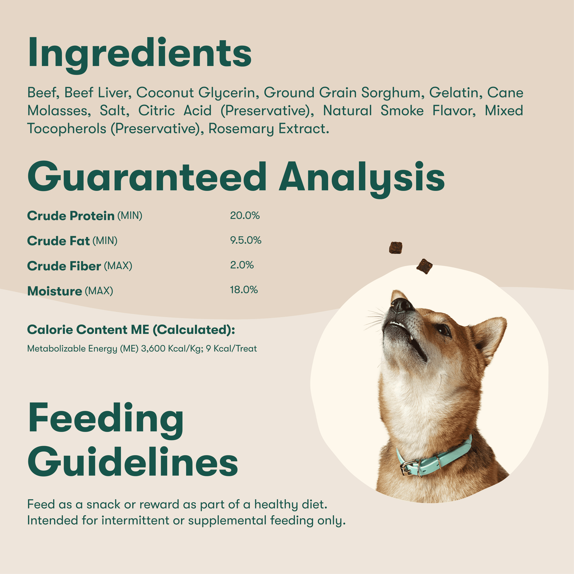 (24 pack) Jinx Beef Bites, Natural Soft Jerky Dog Treats, 5 oz Bag