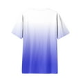 thumbnail image 5 of Timegard Plus Size Tops for Women Gradient Color Short Sleeve Round Neck Blouses Casual Comfy T Shirts, 5 of 5