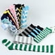 thumbnail image 4 of SAYOO Traje de guantes de medias para mujeres, calcetines rayados a través de la rodilla + guantes sin dedos SAYOO  moda, 4 of 5