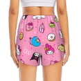 thumbnail image 2 of Lsque Sanrio Printed Women's Running Shorts with Liner Pockets,Elastic Quick Dry Workout Athletic Gym Yoga Shorts,Womens High Waist Shorts-Small, 2 of 9