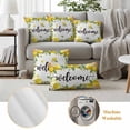 thumbnail image 6 of Country Pillow Covers 2 Pack Welcome Yellow Lemon Farm White Background Pillowcase Waterproof Outdoor Throw Pillow Cover for Patio Garden Square Cushion 26”x26”, 6 of 9