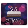 thumbnail image 1 of 25th Birthday Mouse Pad, Focus Background with Graphic Cake and Candles Art Print, Rectangle Non-Slip Rubber Mousepad, Blue Pink White, by Ambesonne, 1 of 2