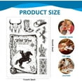 thumbnail image 3 of 1Sheet Western Cowboy Clear Silicone Stamps for Card Making DIY Scrapbooking Photo Album Decoration 4.3x6.3inch, 3 of 9