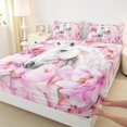 thumbnail image 3 of Homewish Western Horse Twin Sheet Sets 3pcs for Teens Boys Girls,Farmhouse Animal Twin Fitted Sheet Microfiber,Chic Pink Flowers Breathable Flat Sheet,Breathable Home Decor, 3 of 7