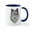 White/Navy Inside, variant on CafePress - Stylized Grey Wolf Mug - 11 oz Ceramic Mug - Novelty Coffee Tea Cup