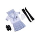 thumbnail image 5 of Conjunto de uniforme escolar femenino a escala 1/6, figura de acción, ropa, conjunto de camiseta de manga corta azul claro, 5 of 9