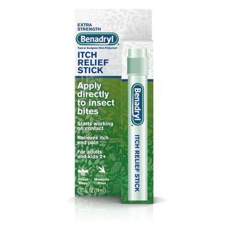 Benadryl Extra Strength Itch Relief Stick, Travel Size,.47 fl. (Best Otc Itch Relief)