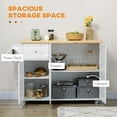 thumbnail image 4 of HOMCOM Kitchen Island on Wheels Rolling Utility Serving Cart with Drawer, 4 of 10