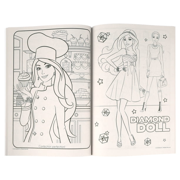 BARBIE Kids Set, Learning Activity Coloring Book, 80 Pages, 2-Pack