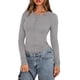 thumbnail image 1 of Remera PRETTYGARDEN 2025 Otoño Manga Larga Henley Gris XS, 1 of 8