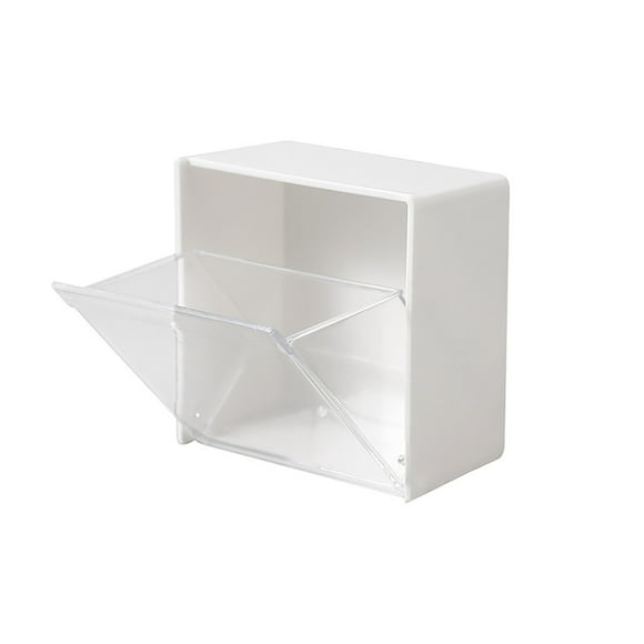 WMQPNNS New Trending Wall Mounted Clamshell Storage Box Clamshell Clear Acrylic Storage Box Transparent Self Adhesive Small Storage Box Easy To Install Household Supplies Todays Deals Clearance Sale