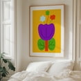 thumbnail image 5 of Vibrant Tones - India Illustration Abstract Modern Art Pop Art Floral Geometric Minimalist Oak Framed Wall Art Print 18 x 24 inches, 5 of 12