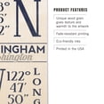 thumbnail image 3 of Bellingham, Washington, Latitude and Longitude (Blue) Birch Wood Wall Sign (6x9 Rustic Home Decor, Ready to Hang Art), 3 of 5