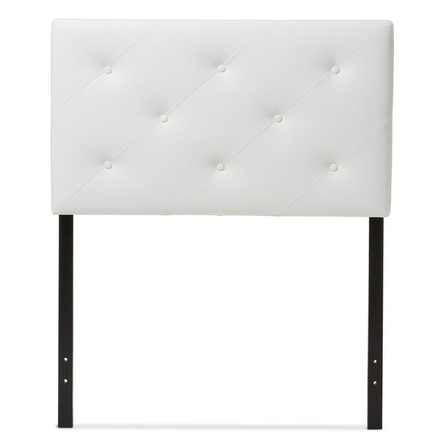 Baxton Studio Tête de Lit Benoit, Lit Simple, Blanc