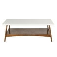 thumbnail image 6 of Dtwnek Coffee Table for Home, Office, White+Brown, 6 of 8