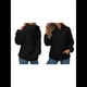 thumbnail image 3 of Sudadera con Capucha para Mujer, Sudadera de Larga, Holgada y con Bolsillos. Negro XL, 3 of 6