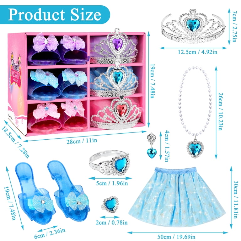 Flybay Princess Dress up for Girls, 27Pcs Toddler Dress up Toys Costumes Set Skirts, Shoes, Crowns, Pretend Play Birthday Gifts for 3-7 Year Old Girls Flybay Princess Dress up for Girls, 27Pcs Toddler Dress up Toys Costumes Set Skirts, Shoes, Crowns, Pretend Play Birthday Gifts for 3-7 Year Old Girls