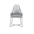 thumbnail image 2 of Modrest Sarah Modern Pearl Grey Leatherette Dining Chair (Set of 2), 2 of 4