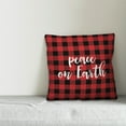 thumbnail image 2 of Creative Products Peace On Earth in Buffalo Check Plaid 18x18 Spun Poly Pillow, 2 of 2
