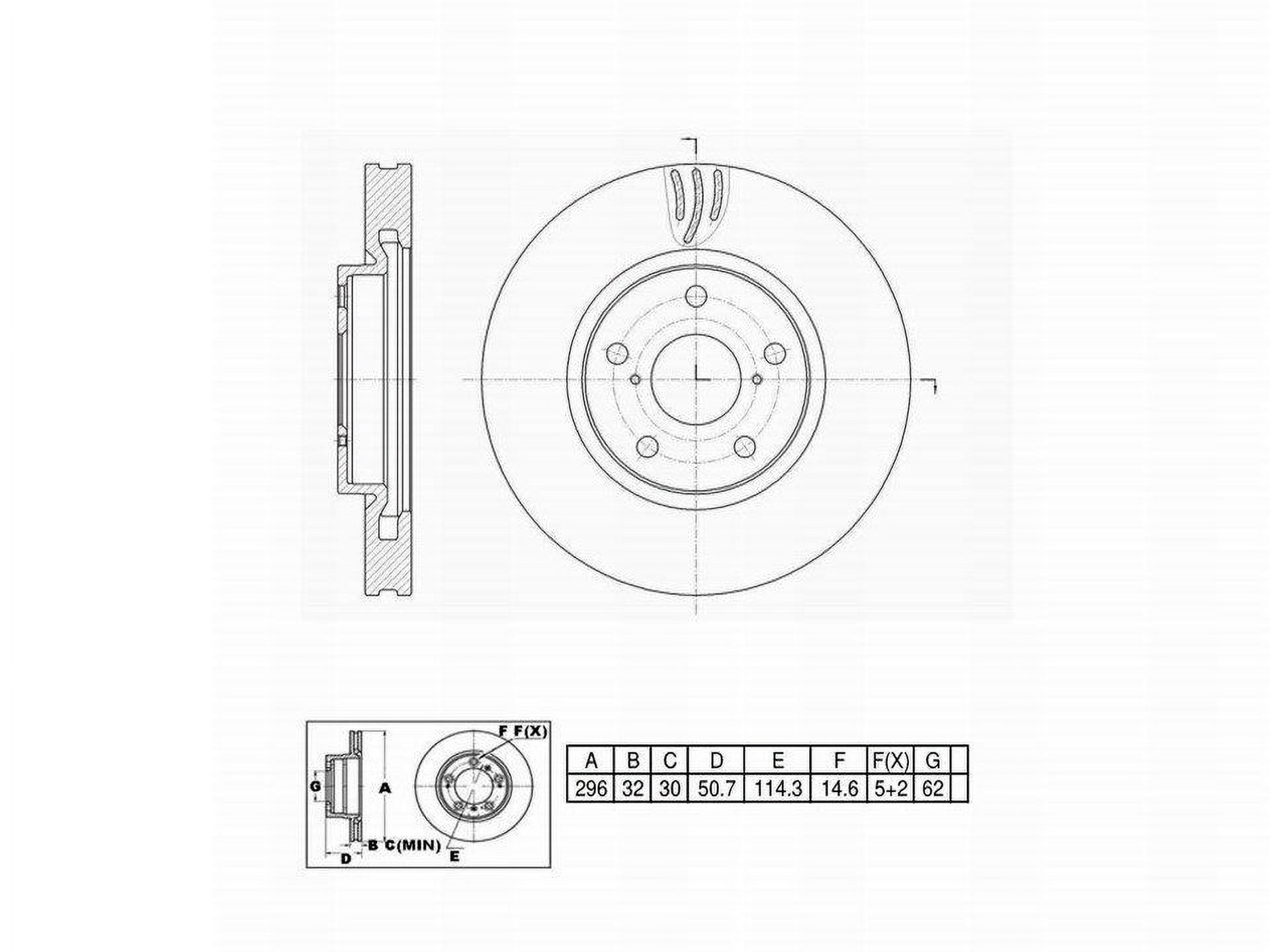 Winstop Brake Rotor, Front left WS246213, Lexus IS250 2015-2009