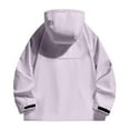 thumbnail image 4 of Fengqque Men's Outdoor Waterproof Jacket Lightweight Windproof Rainproof Outdoor Jacket Sports Windbreaker Casual Solid Color Pockets Zipper Jacket Long Sleeve Hooded Outwear Coat, 4 of 4