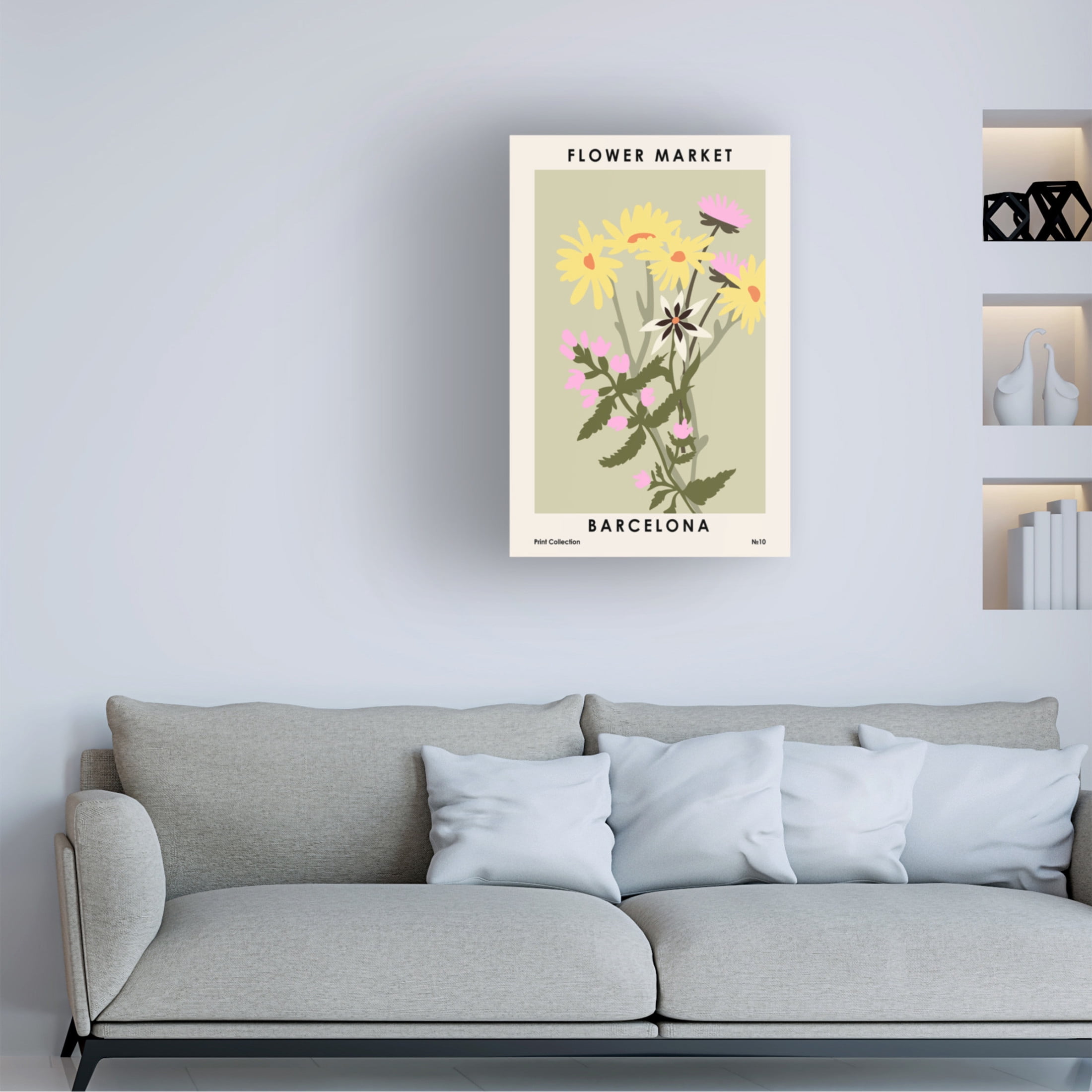 Trademark Fine Art NKTN Flower Market Barcelona Canvas Wall Art