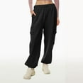 thumbnail image 2 of BLVB Womens Cargo Sweatpants Casual Baggy Fleece High Waisted Wide Leg Joggers Pants Trendy Trousers with Pockets, 2 of 7