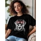 thumbnail image 2 of Women's T-Shirt,Short Sleeve Tee Shirts Casual Tops Dog with Glasses Crewneck T Shirt for Women, 2 of 8