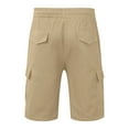 thumbnail image 5 of Youmylove Men's Shorts Vintage Mens New Woven Shorts Pants High Street Retro Solid Color Casual Shorts Classic Fit Shorts, 5 of 5