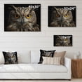 thumbnail image 4 of Designart "Portrait of Black and White Owl" Animals Print on Natural Pine Wood, 4 of 5