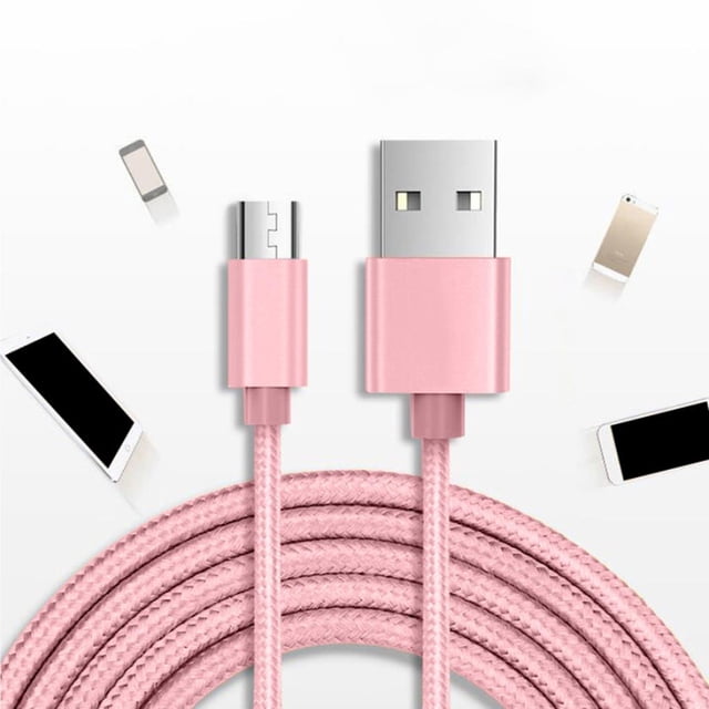 Cable De Datos De 3.28 Pies 2A Cable Usb De Carga Rápida Cable De Cargador Antienredos Trenzado De Nylon Para Teléfonos Iphone Android Minnieouse EL012573-00