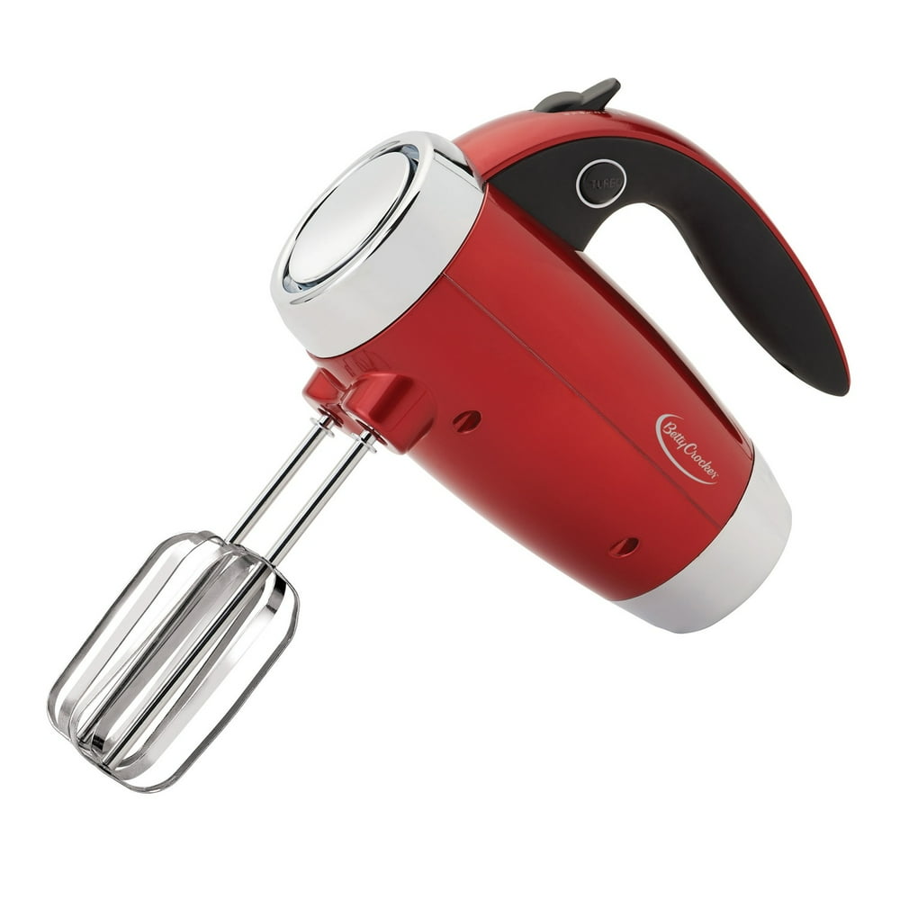 Betty Crocker BC2208CMR Hand Mixer with Mini Stand Red