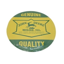 John Deere Round Genuine Quality Sign, 12", Yellow