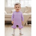 thumbnail image 6 of Miaouyo Infant Baby Girls Knit Fall Romper 0 3 6 9 12 Months Long Sleeve Crew Neck Solid Fall Jumpsuit Sweater, 6 of 9