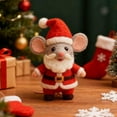 thumbnail image 2 of DAMAI Christmas Felt Mouse Ornaments, Handmade Wool Felt Mouse with Santa, Needle Felted Wool Animal Ornaments for Holiday Decor,Xmas Tree Hanging Figurines & Stocking Stuffer Gifts, 2 of 6
