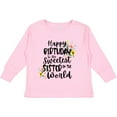 thumbnail image 3 of Inktastic Happy Birthday to the Sweetest Sister in the World Girls Long Sleeve Toddler T-Shirt, 3 of 5