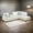 White, variant on [SquarePulse]4-seater L-shaped sofawith 90° Swivel Cup Holders, apartment, living room, and office sofa(Includes 2 Pillows)