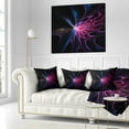 thumbnail image 3 of Designart Blue Fractal Light Art in Dark - Abstract Throw Pillow - 16x16, 3 of 5