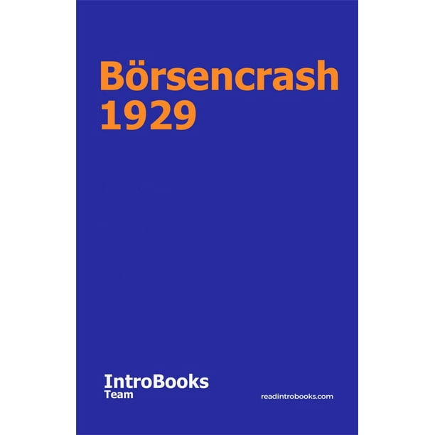 Börsencrash 1929 - eBook - Walmart.com - Walmart.com