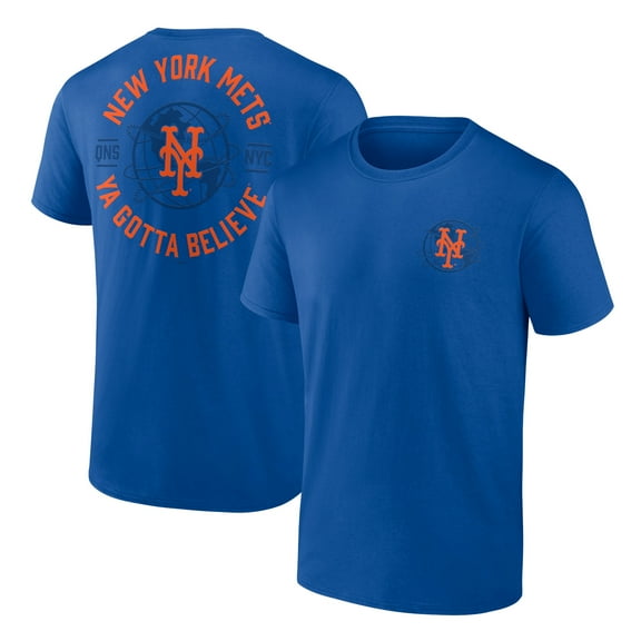 Men's Royal New York Mets Hometown Collection Short Unisphere T-Shirt