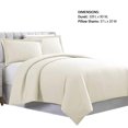 thumbnail image 2 of Saltoro Sherpi Horten 3 Piece King Size Microfiber Duvet Set The Urban Port, Off White, 2 of 2