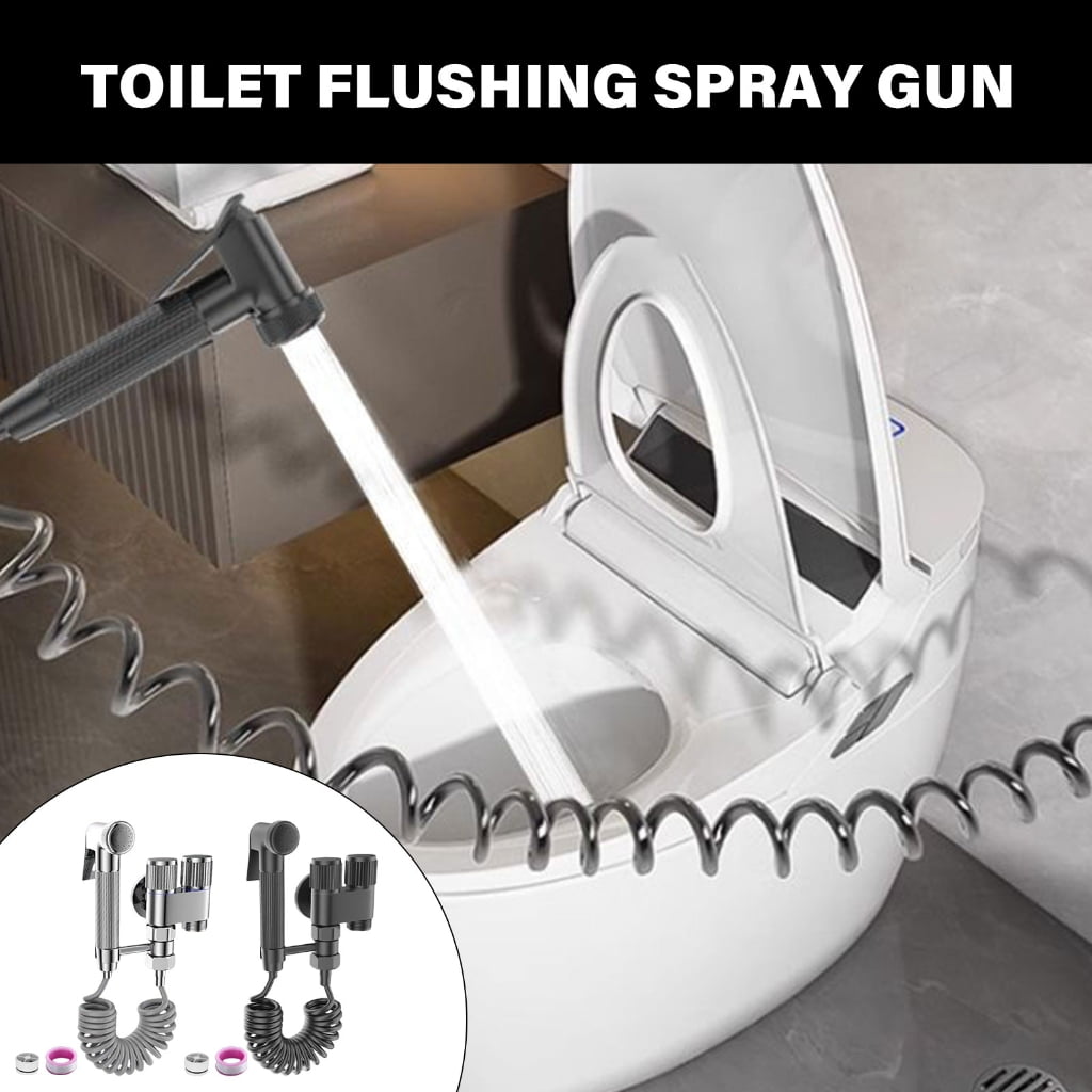 easy installs Toilet Handheld Bidet Sprayer with 1 In 2 Out Valves Small Faucet Sprayer Set Suitable for person Health