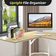 thumbnail image 3 of INTIGE 5-Compartment Desk File Organizer, Mesh Vertical Holder Desktop Paper Organizer, File Holder for Office Supplies, 3 of 6