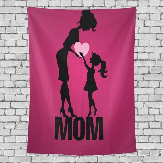 POPCreation Happy Mother's Day Home Decoration Wall Tapestry 60x40 inches