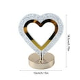 thumbnail image 3 of Crystal Heart Table Lamp - 5.7"x5.11"x2.83" Rechargeable LED Night Lights - 3 Color Dimmable Bedside Lamp for Nursery, Reading & Modern Desk Decor, 3 of 6