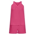 thumbnail image 4 of Lopecy-Sta Sweatsuits for Women Summer Outfits Lounge Sets for Women 2 Piece Summer Pajamas Tank Top Shorts Set Comfy Loungewear Cute Beach Vacation Outfits, 4 of 7